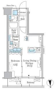 パークアクシス新宿百人町【3階】の間取り