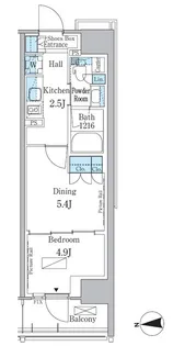 パークアクシス新宿百人町【5階】の間取り