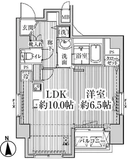 HF東中野レジデンス【0701号室】の間取り
