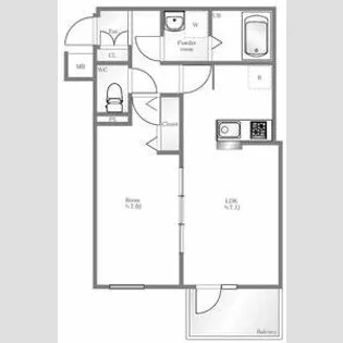 GENOVIA桜上水SKYGARDEN【3階】の間取り