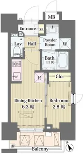 イプセ四谷【7階】の間取り