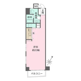 グレンパーク神楽坂【5階】の間取り