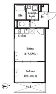 プライマル東新宿【4階】の間取り