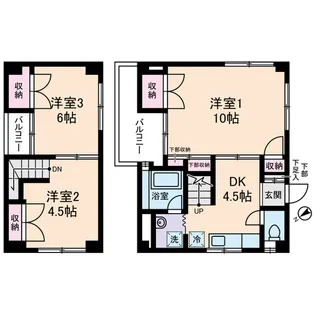 ニューハイツ大塚【4階】の間取り