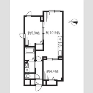 エルファーロ駒沢公園Ⅰ【2階】の間取り