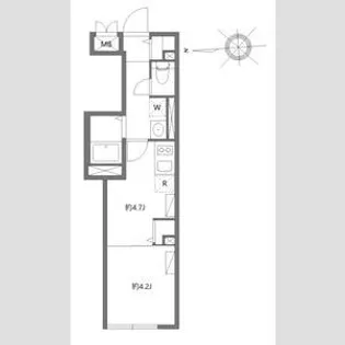 エルファーロ神楽坂Ⅱ【3階】の間取り