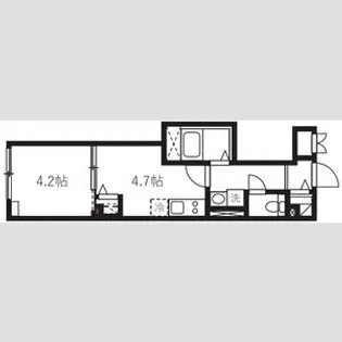 エルファーロ神楽坂Ⅱ【2階】の間取り
