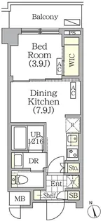 フロントプレイス飯田橋レジデンス【6階】の間取り