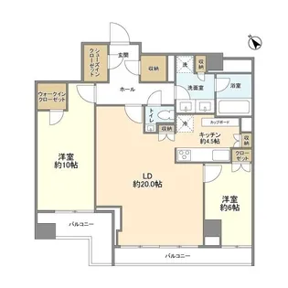 ウエリス代官山猿楽町テラス【2階】の間取り