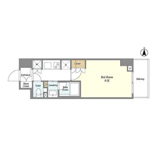 ラティエラ四谷【8階】の間取り
