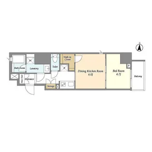 ラティエラ四谷【9階】の間取り