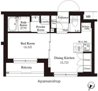 アーバンパーク方南町Ⅱ【312号室】の間取り