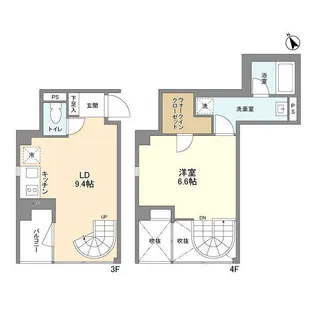 フルハウス代々木【3階】の間取り