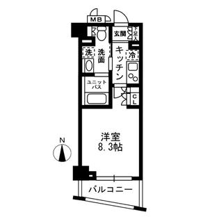 レジディア中落合A棟【5階】の間取り