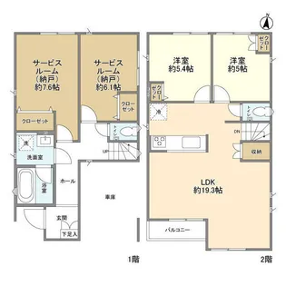 東京都板橋区赤塚4丁目【一戸建】の間取り