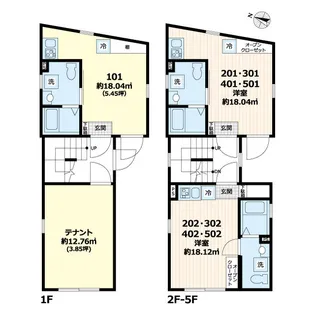 CELAVI MOTOHASUNUMA【4階】の間取り