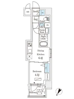 ロイジェント駒込六義園【10階】の間取り