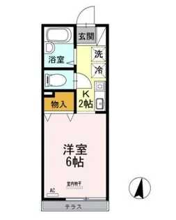 テラス明大前【1階】の間取り