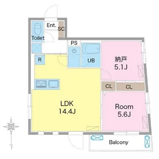 GRAND PEAK WASEDA【2階】の間取り
