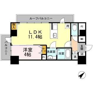 JP NOIE 早稲田【8階】の間取り