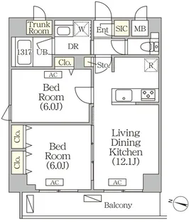 ORSUS志村坂上【4階】の間取り