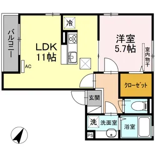 ウェルド【1階】の間取り