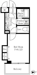 コアロート西早稲田【1階】の間取り