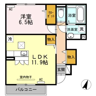 グランアルブル石神井公園【1階】の間取り