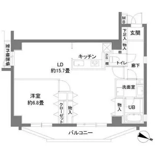 カスタリア原宿【2階】の間取り