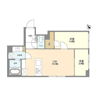ウェルスクエア南長崎【4階】の間取り