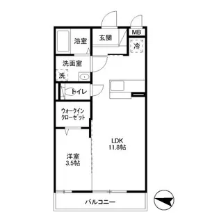 フェアレーン高野台 Ⅱ【2階】の間取り