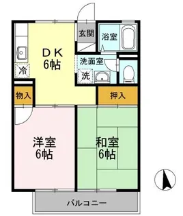 セジュールモトハシ【2階】の間取り