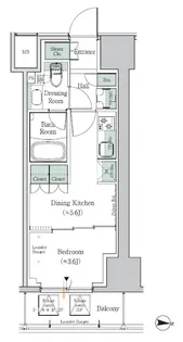 ワンルーフレジデンス中野南台【12階】の間取り