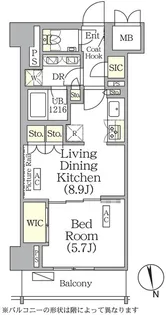 ザ・パークハビオ神楽坂レジデンスSOUTH【6階】の間取り