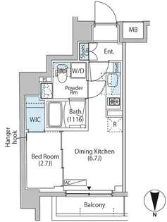 中野新橋レジデンス【1階】の間取り