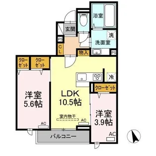 セジュール西台7【2階】の間取り