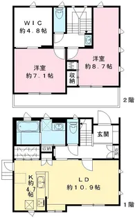 東京都練馬区富士見台4丁目【一戸建】の間取り