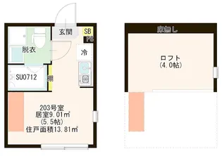 ハーモニーテラス関町Ⅱ【2階】の間取り