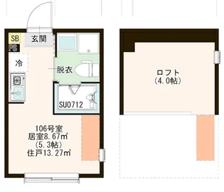 ハーモニーテラス関町北Ⅲ【1階】の間取り