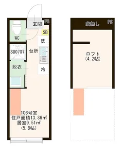 ハーモニーテラス見次公園【1階】の間取り
