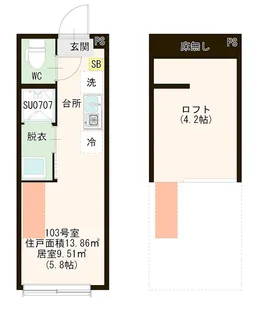 東京都板橋区前野町4丁目【アパート】の間取り