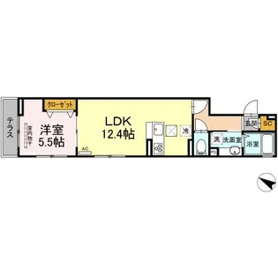 ラリュール小豆沢【1階】の間取り