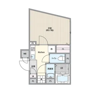 エルファーロ代々木上原Ⅳ【1階】の間取り