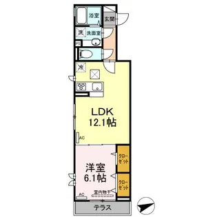 アンジュール徳丸A棟【1階】の間取り