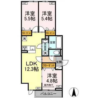 セレスティア中野【2階】の間取り