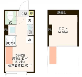 1Rの間取り画像