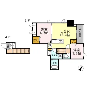セルティスコート【4階】の間取り