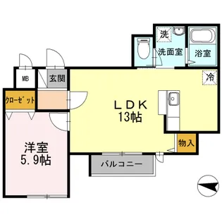 ソレイユ柏木【2階】の間取り