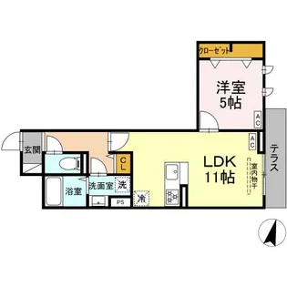 セレスティア小豆沢【1階】の間取り