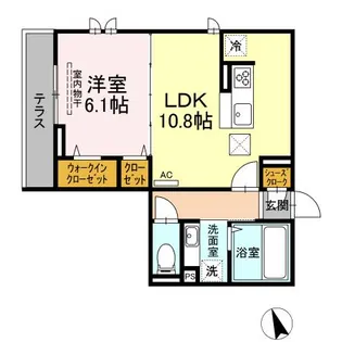 セジュール西台6【1階】の間取り